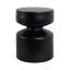 Métal, tabouret en forme de pion H 18 po, noir, rond