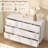 6-drawer Dresser 49"w Double Dresser With Rounded Edges, Bedroom Dresser, Chest Of Drawers