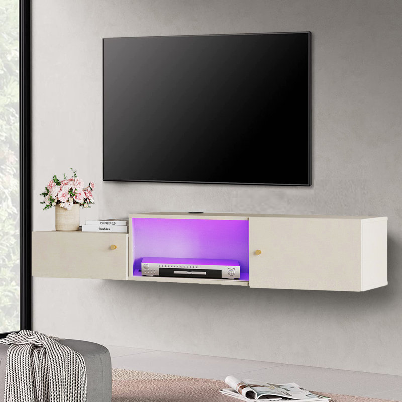 Meuble télé flottant pour téléviseur de 80 po ou moins Geralyn