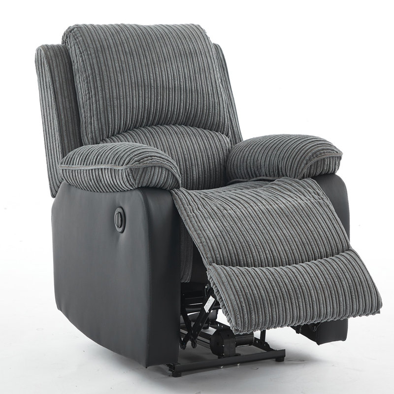 Reclining Sofa Sectional Recliner Plush Corduroy Couches Set Sofa, Power - Push Button
