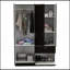 Armoire Alpes, chambre, noir / blanc