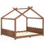 Grand lit sur pied avec lattes de soutien, structure de lit en bois massif pour enfants, pas de sommier tapissier et ouverture, naturel profond