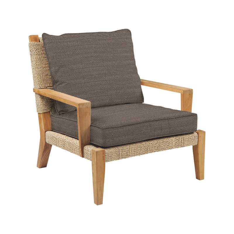 Hadley Outdoor Teak Lounge Chair, Hadley Natural Rope, Perigold Ishi Chai