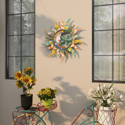 Nature Metal Sun Wall Décor