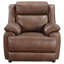 Fauteuil d'appoint rembourré rembourré Zeshaun brun foncé