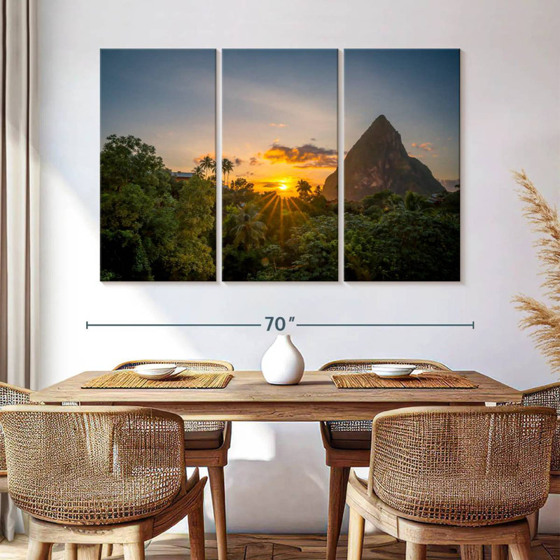 Rorry Pitons At Sunrise, 42" H x 65" W