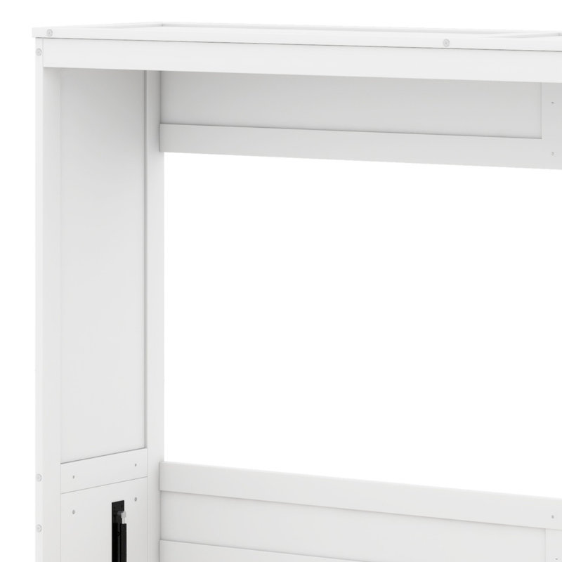Sturdy Practical Murphy Bed, Full, White