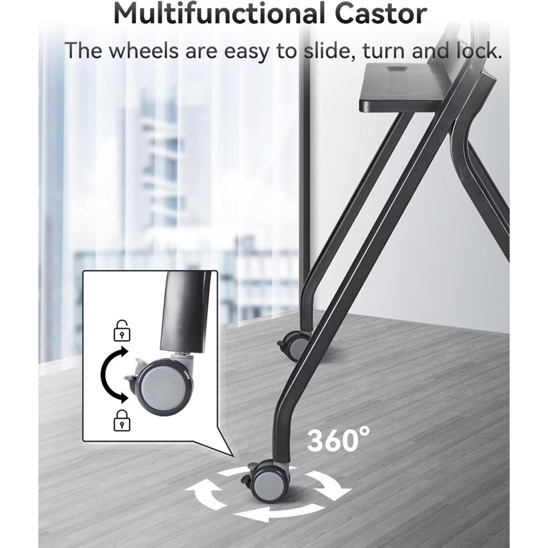 JYXCN Smart Board Trolley with Tablet Tray | 42-75 Inch Support, USB Charging Port
