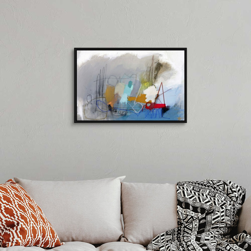 Reproduction d’art sur toile, "A Game I" par B. Robert, H 22 po x l 32 po x P 1,75po, Cadre noir