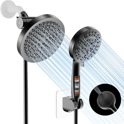 Pomme de douche double Premium avec douchette et système de filtration avancé