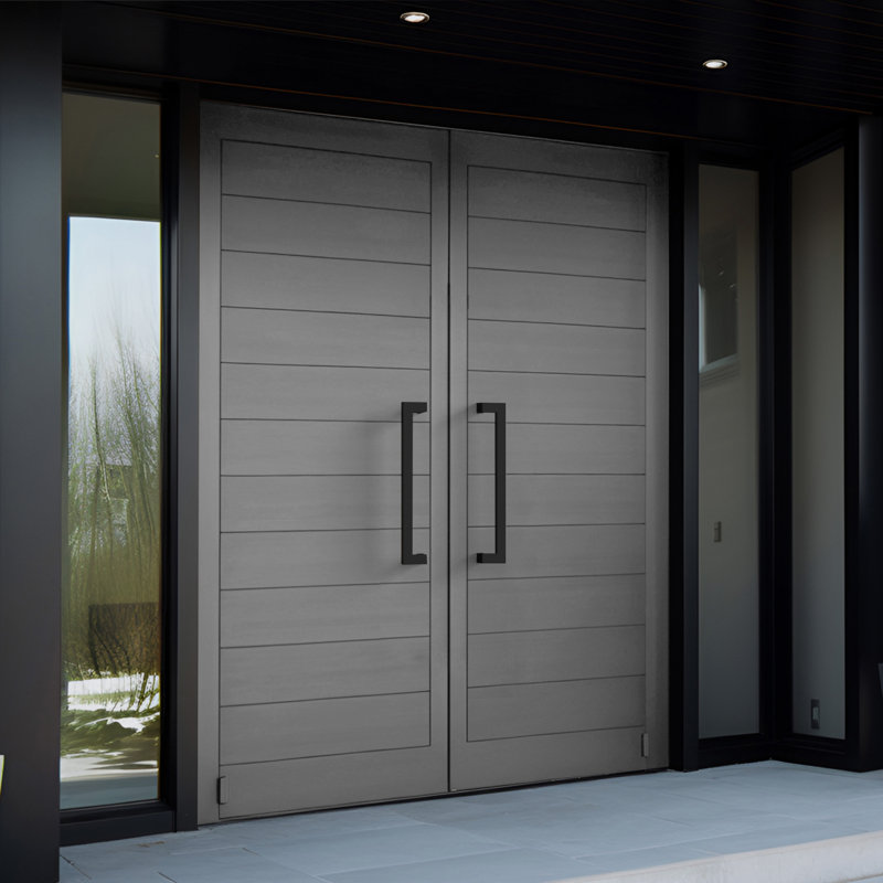 Matte Black Push/Pull Door Handle, 24" H x 3.65" W x 2.5" D