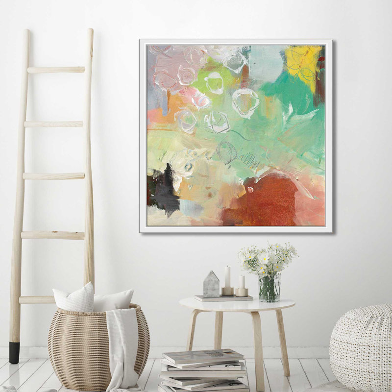 Été se levant III - Peinture, Cadre flottant blanc, H 31,5 po x l 31,5 po x P 2 po