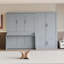 Grand lit escamotable mural avec placard, gris-2145617711