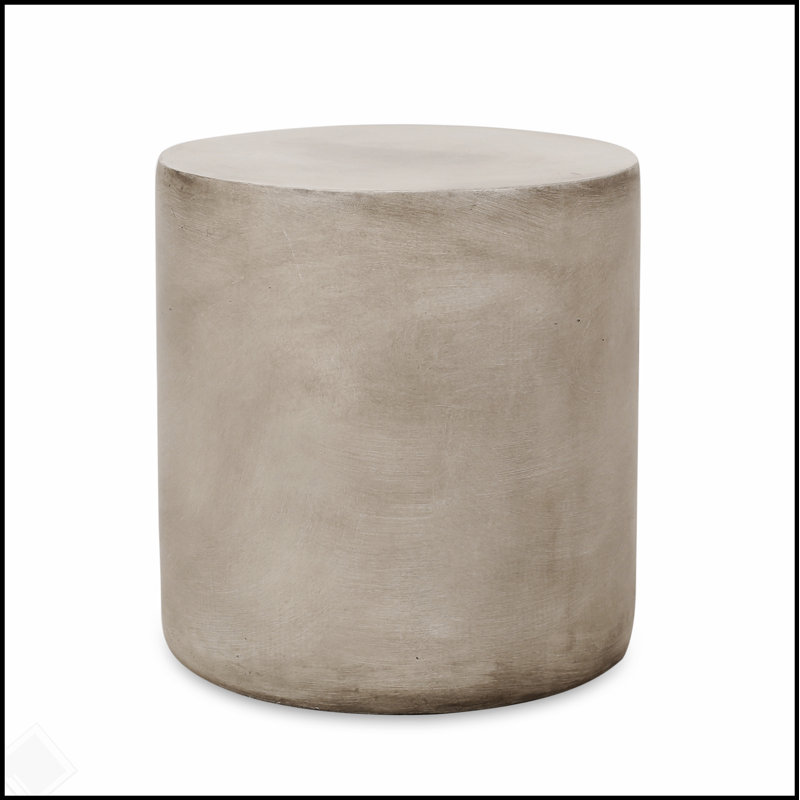 Table d'appoint d'extérieur en béton légère, durable et élégante pour les cours et les patios modernes, aucun assemblage requis.