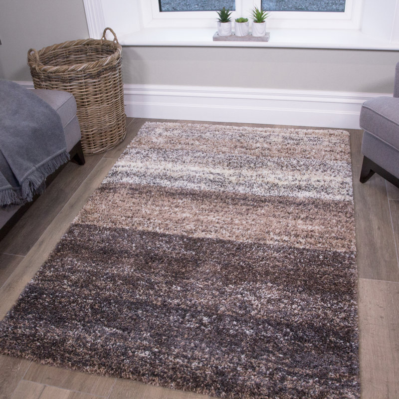 Reegan Striped Shag Area Rug, Rectangle 200 x 290cm