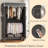 Rolling Garment Rack With Cover, Heavy Duty Clothing Rack For Hanging Clothes, Portable Closet Wardrobe With Adjustable Shelves, Double Rods Garment Rack With Wheels-94007