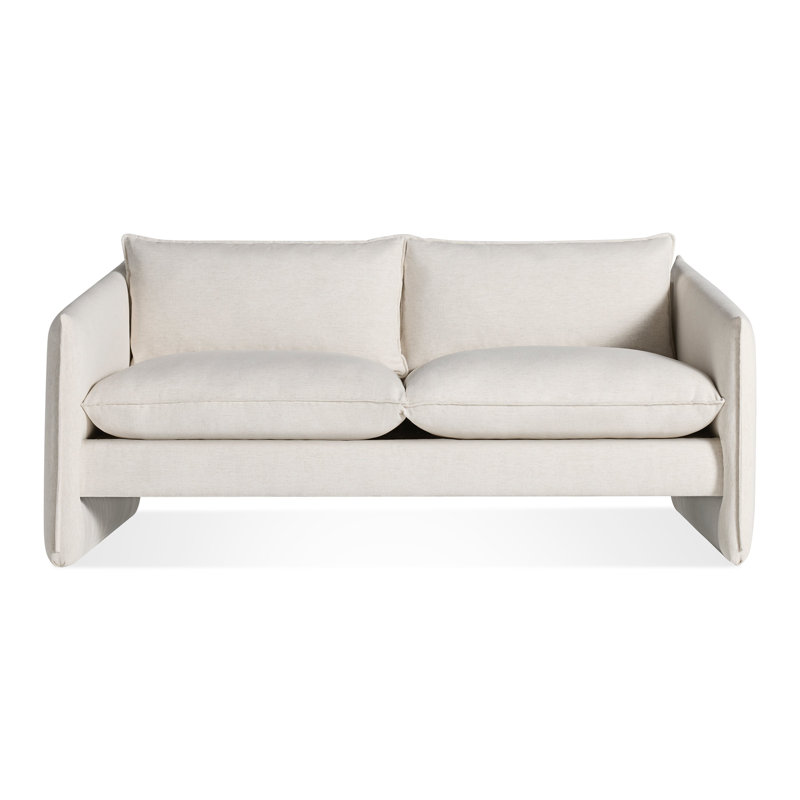 Softmore Sofa, 34" H x 74" W x 40" D, Sylvan Bone Polyester Blend Polyester