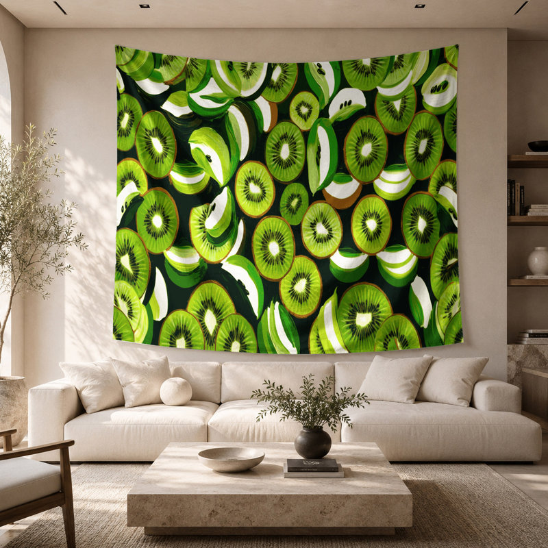 Tapisserie murale Fruit Kiwi, 68 po x 80 po