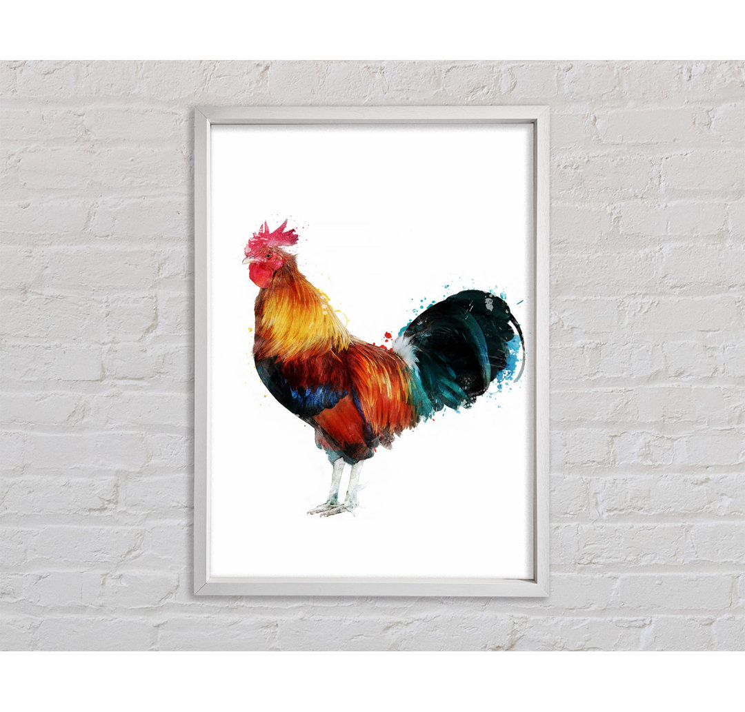 Rooster - Einzelner Bilderrahmen Kunstdrucke auf Leinwand