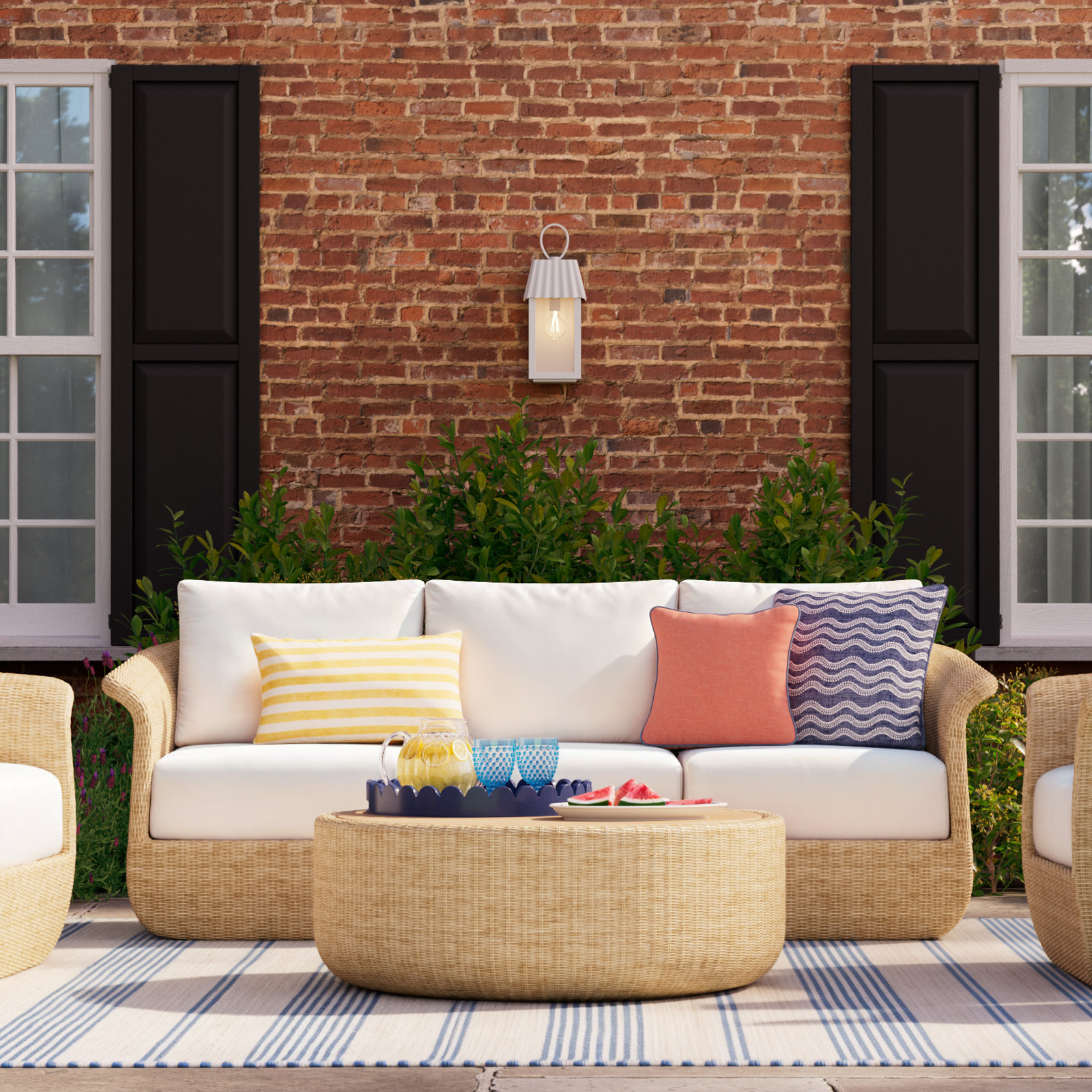 Baylor 4-Piece Wicker Deep Seating Seat