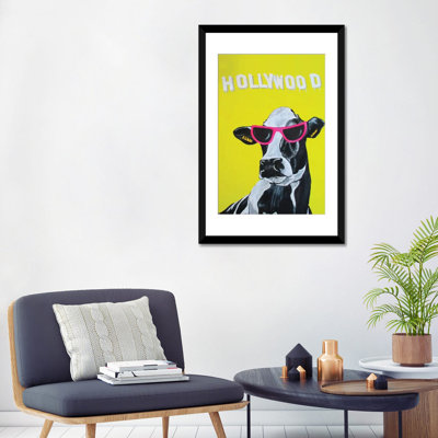 «Hollywood Cow», peinture sur toile tendue