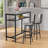 Compact Square Bar Table Set - Space-Saving Dining Pub Set-1813432580-1840137262