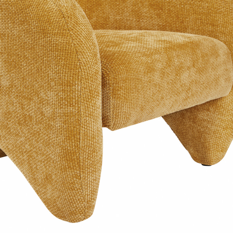 Fauteuil demi-tonneau entièrement assemblé moderne et confortable avec revêtement en tissu d'ameublement Hitas