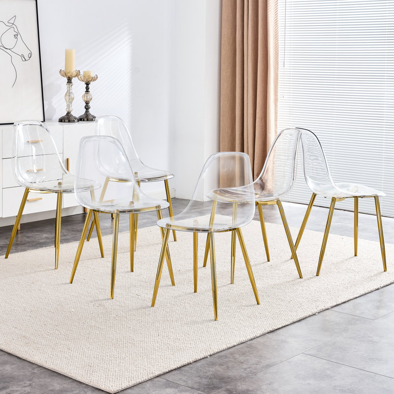 Chaise d'appoint Seaneen, Doré, Clair, Ensemble de 4