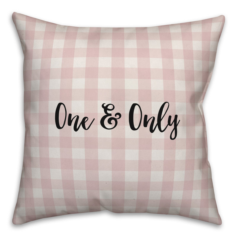 Coussin  one et only, Rose / Noir, Housse de coussin