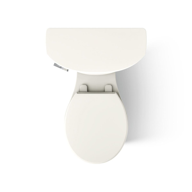 Cimarron 1.6 GPF Round Two-Piece Toilet (Seat Not Included), Left-Hand, Biscuit