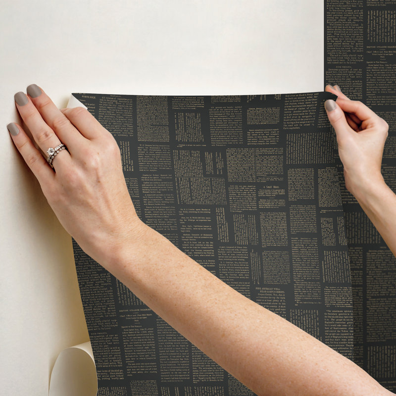 Crafted Editorial Wallpaper, Black