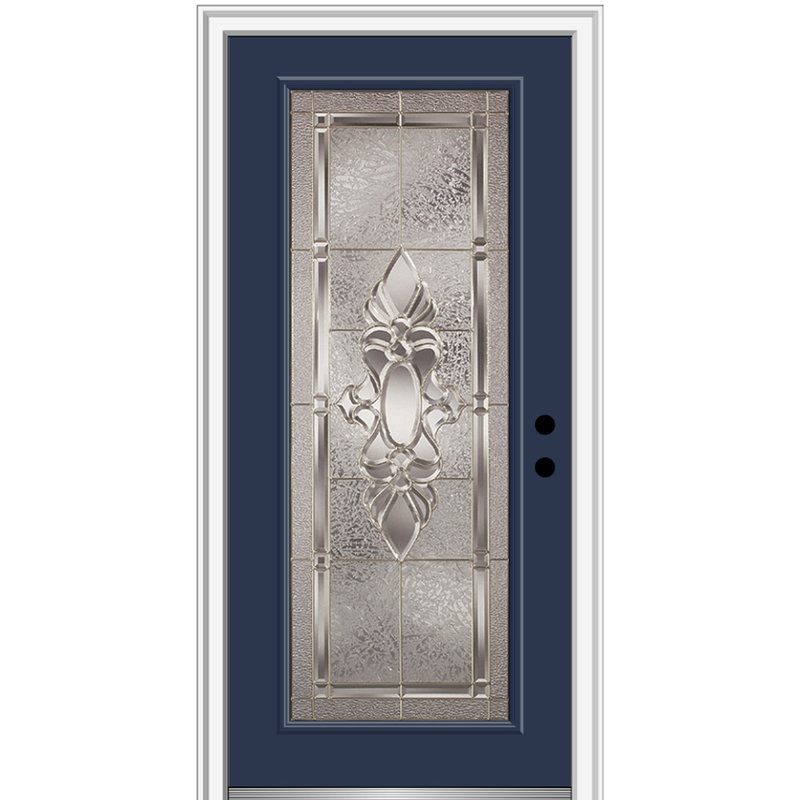 Porte d'entrée pré-montée Heirloom Master, Gauche / Vers l'intérieur, Naval, 80 po x 32 po