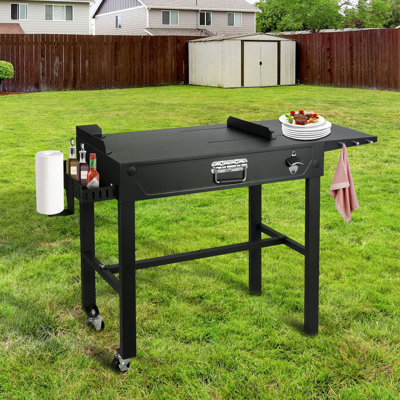 Heavy-duty Mobile Grill Cart With Locking Wheels - Universal Outdoor Kitchen Station For Griddles, Bbqs & Camp Stoves, 527 Sq In Workspace & Tool Organizers