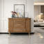 Commode d'appoint en bois fritté rétro brun