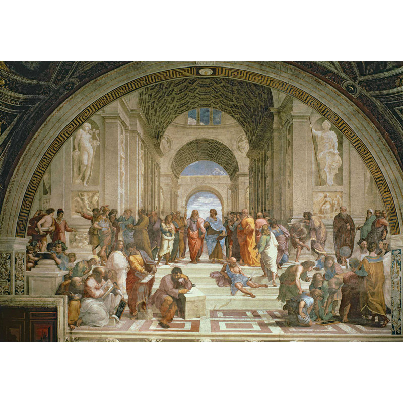 Adhésif décoratif Sanzio School of AThens (1510), H 50 po x l 72 po