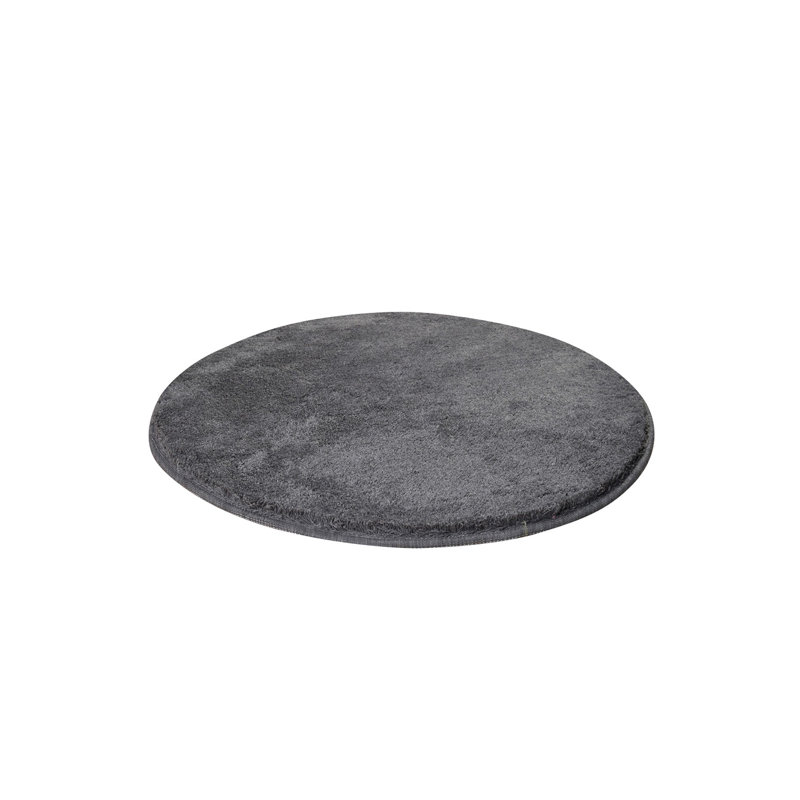 Premium Acrylic Round Carpet, 35.4 inches Diameter, Fume Color | 100% Acrylic, Pile Height: 0.7-1.2 inches, 3.2 lbs/sq ft | Antibacterial, Non-Slip Underside, Machine Washable | Perfect for Living Rooms & Bedrooms