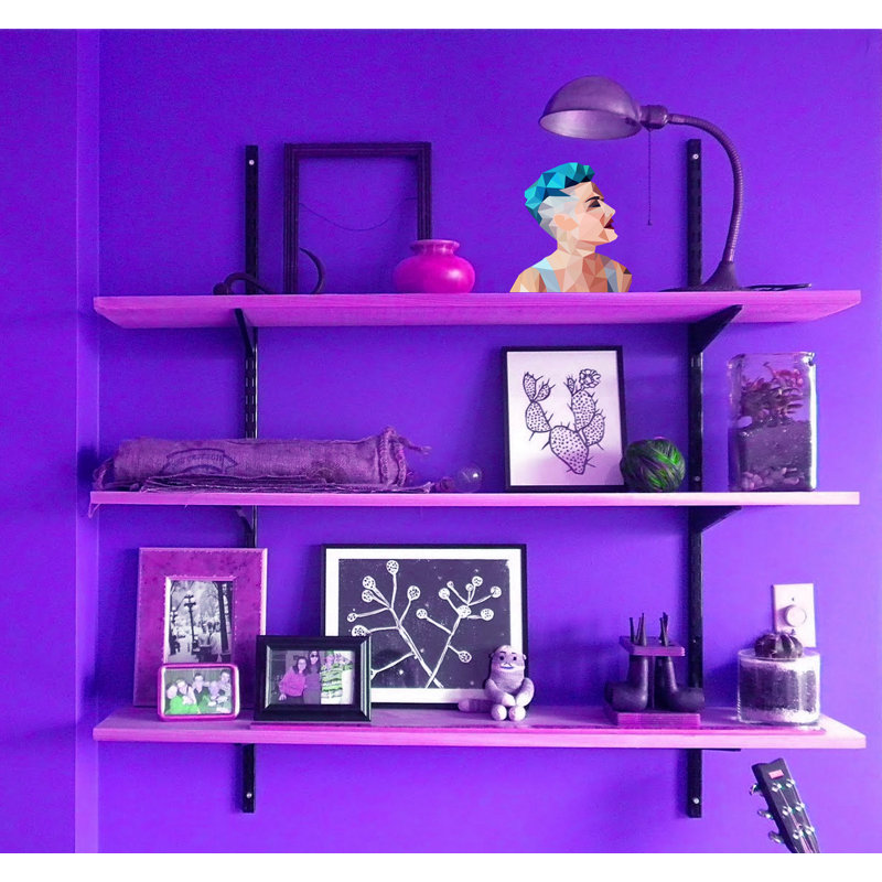 Adhésif décoratif femme polygonale élégante, H 10 po x l 13 po
