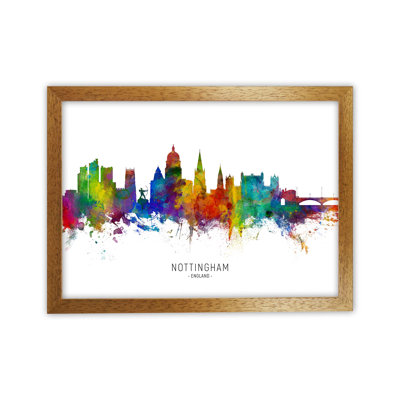 Nottingham England Skyline by Michael Tompsett - 1 Piece Wall Art