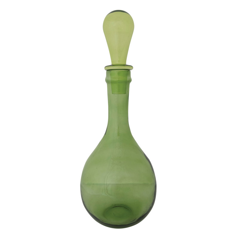 Carafe ronde en verre avec bouchon
