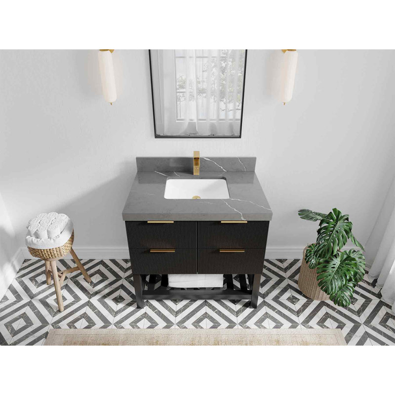 36'' Single Bathroom Vanity with Quartz Top
