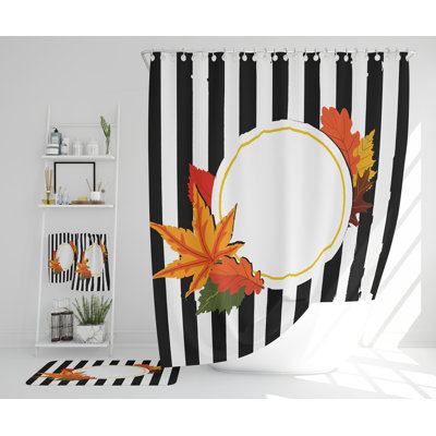 Nedelia Polyester Shower Curtain Set
