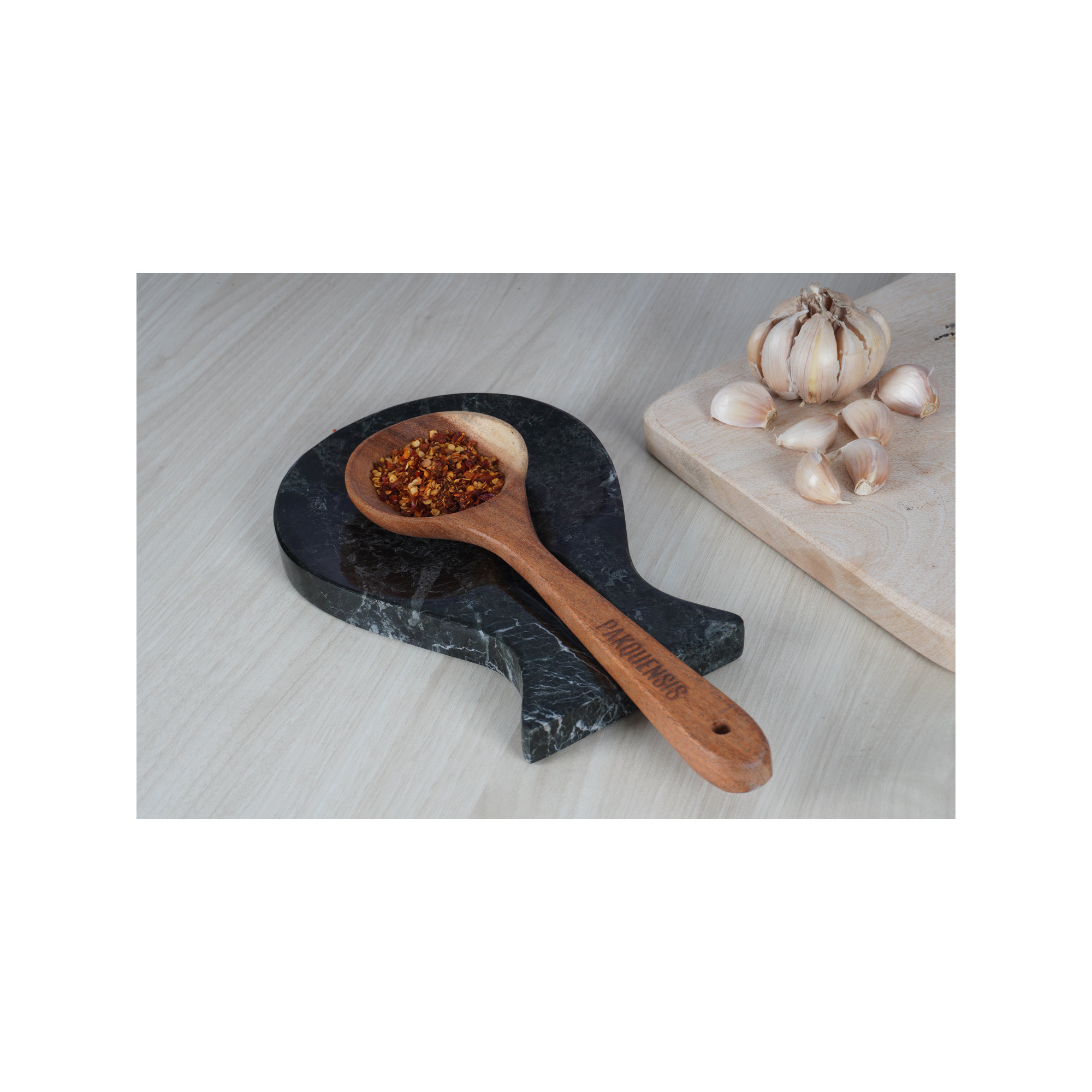 Handmade Marble Black Spoon Rest, Black