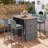 5-pieces Outdoor Dining Set (Gray)