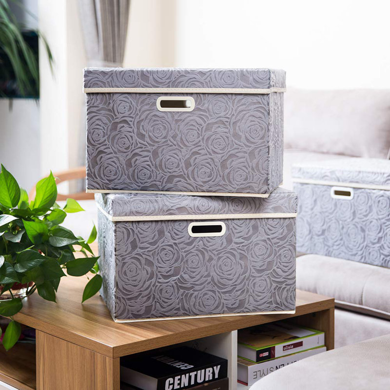 Grandes boîtes de rangement avec couvercles [3-Pack]
