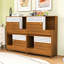 Ensemble de meubles pour chat 2 pièces, table d'appoint et bac à litière, maisonnette pour chat avec rangement-1627427024