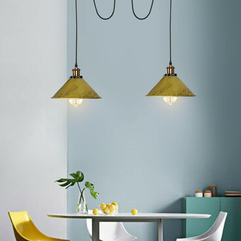 Lofton 2 - Light Cluster Pendant, Green Brass