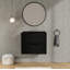 Meuble-lavabo de salle de bain 24 po avec lavabo en céramique - meuble-lavabo mural noir-1331462075-1331462079