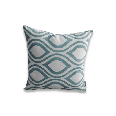 Housse de coussin à imprimé extérieur sur base blanche avec insert