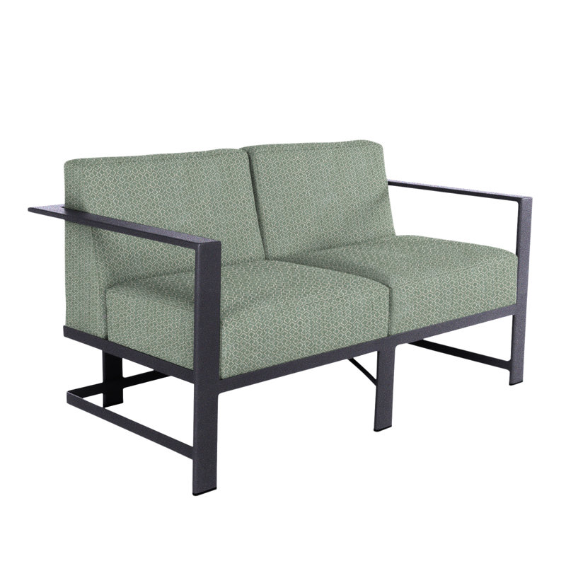 Studio Outdoor 2 - Seat Loveseat, Graphite, Flagship Stone Sunbrella®