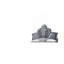 Grand lit en velours gris Dante